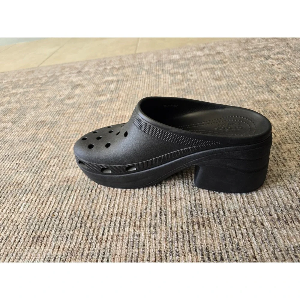 Crocs‎ Siren Mens Sz 13 Black Platform Chunky cosplay, lesiure, medical, comfort
